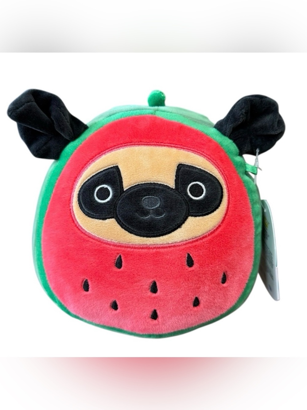 Squishmallows Prince the Pug Watermelon Foodie Squad 7 Inch Soft Plush Toy NWT